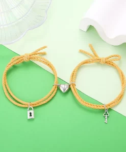 Bracelets Distance Couple Aimanté jaune